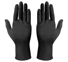 Kit de Luva Nitrílica Descartável Preta com 100 Unidades N° 10 Wurth